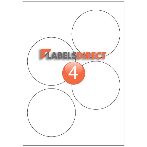 SLR100 - 4 Up Round Labels Diameter 100mm