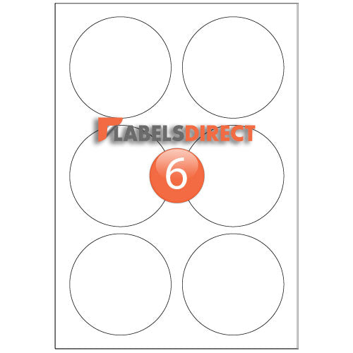 SLr88 6 up labels. 88mm diameter