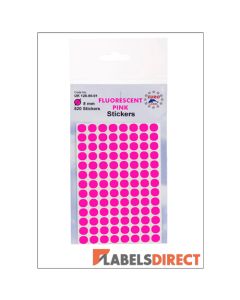 Fluorescent Pink Dot Stickers