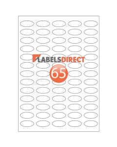 XOV65 - Oval Labels 35mm x 16mm
