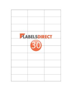 EL30 - Square Cornered Labels 70mm x 30mm