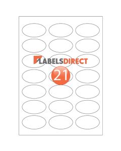 XOV21 - Oval Labels 58.5mm x 34mm