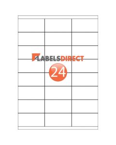 EL24S - Square Cornered Labels 70mm x 35mm