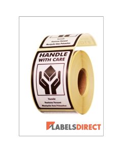LD-PL02 - Handle With Care Packaging Labels 120mm x 70mm