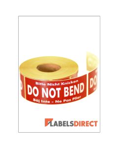 LD-SPL03 - Do Not Bend Packaging Labels 136mm x 50mm
