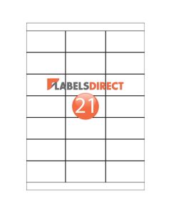 EL21S - Selvedge & Square Cornered Labels 70mm x 38mm