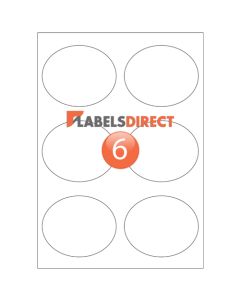 XOV6 - Oval Labels 92mm x 76.1mm