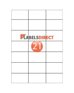 EL21 - Square Cornered Labels 70mm x 42.5mm