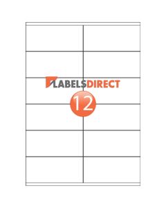 EL12S - Selvedge & Square Cornered Labels 105mm x 48mm
